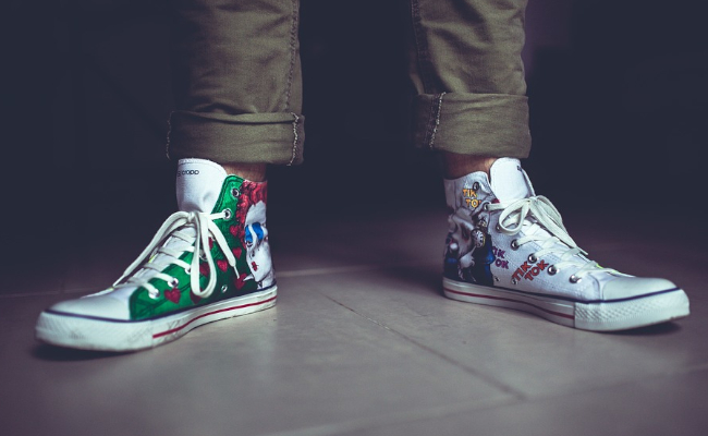 colorful trendy sneakers